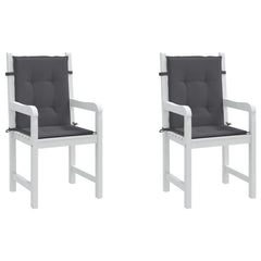 Lowback Chair Cushion Set of 2 Anthracite