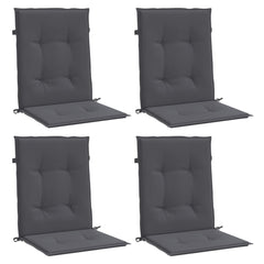 Lowback Chair Cushion Set of 4 Anthracite