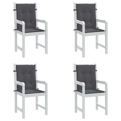 Lowback Chair Cushion Set of 4 Anthracite