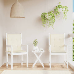 Lowback Chair Cushion Set of 2 Cream Oxford fabric (100% polyester)