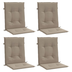 Lowback Chair Cushion Set of 4 Taupe Oxford fabric (100% polyester)