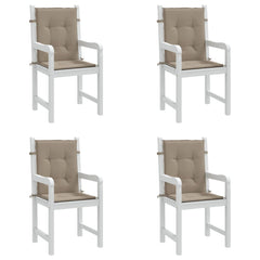 Lowback Chair Cushion Set of 4 Taupe Oxford fabric (100% polyester)