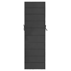 Anthracite polyester sunlounger cushion with ties, 74.8x23.6x1.6 inches.