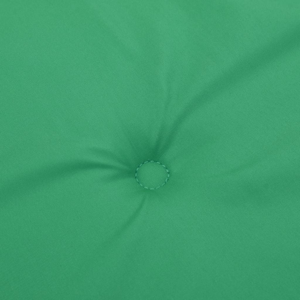 Two green Oxford fabric garden chair cushions, each 19.7x19.7x1.2 inches, with tufted centers.