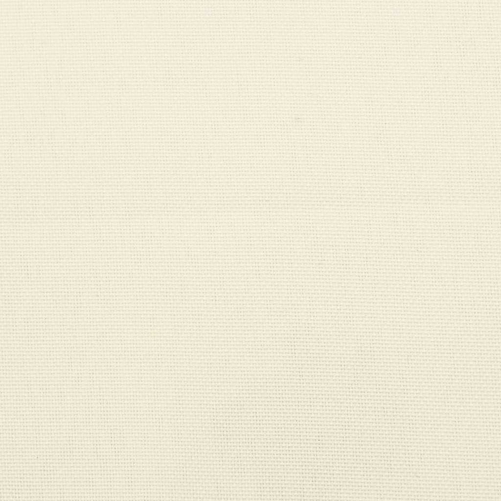 Cream garden bench cushion in Oxford fabric, measuring 78.7x19.7x1.6 inches.