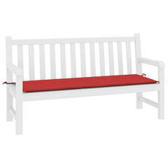 Red Oxford fabric garden bench cushion, 78.7x19.7x1.6 inches, with ties.