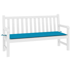 Blue Oxford fabric garden bench cushion, 78.7x19.7x1.2 inches, with tie-down ropes.