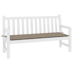 Taupe Bostome garden bench cushion in Oxford fabric, 78.7x19.7x1.6in, with straps.