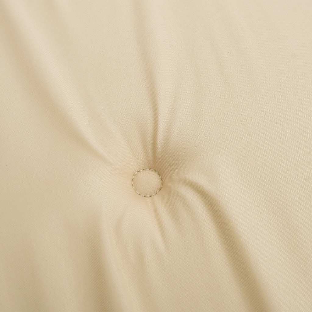 Beige Oxford fabric garden bench cushion with tufted detail, 47.2x19.7x1.6 inches.