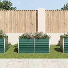 Raised Garden Bed Green Galvanized Steel 63.0 x 31.5 x 30.3 in