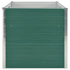 Raised Garden Bed Green Galvanized Steel 63.0 x 31.5 x 30.3 in