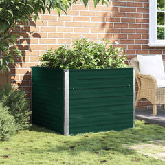 Raised Garden Bed Green Galvanized Steel Large Durable