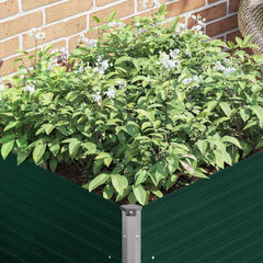 Raised Garden Bed Green Galvanized Steel Large Durable