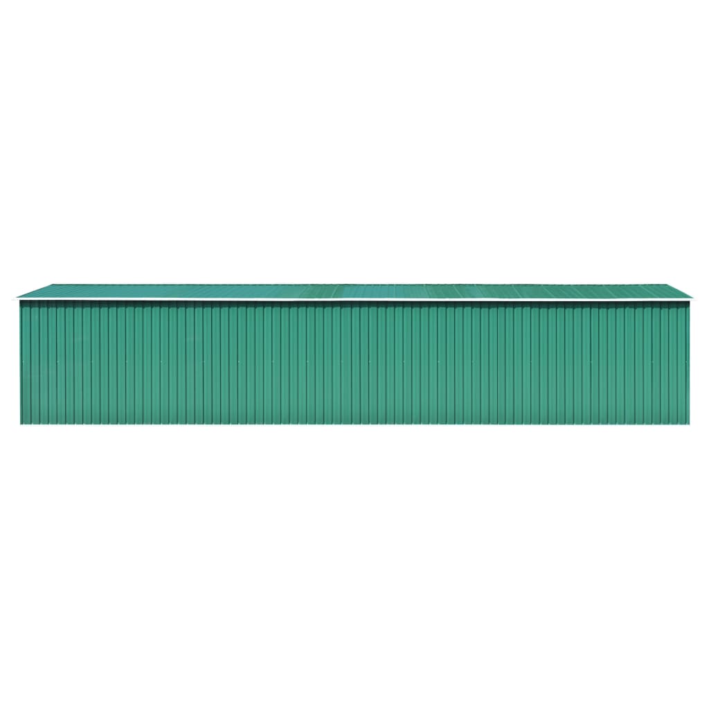 Garden Shed Green 101.2x389.8x71.3 Galvanized steel