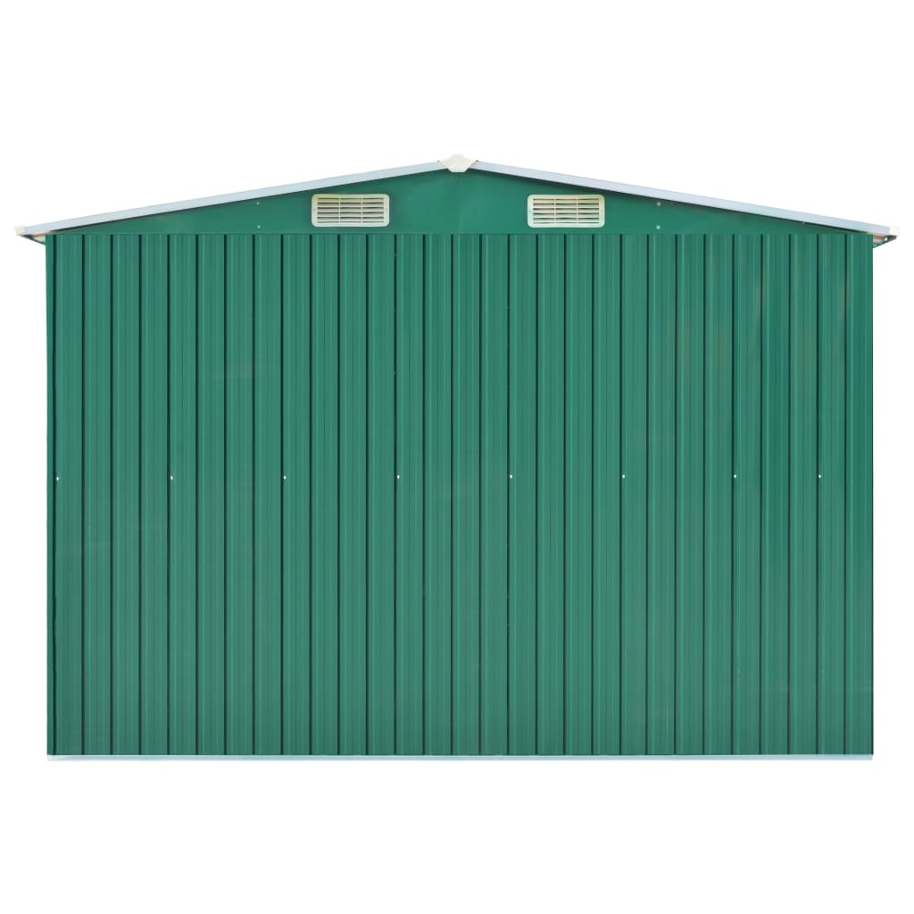 Garden Shed Green 101.2x389.8x71.3 Galvanized steel