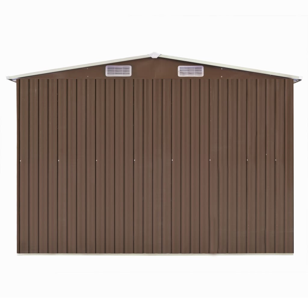 Garden Shed Brown 101.2x389.8x71.3 Galvanized steel