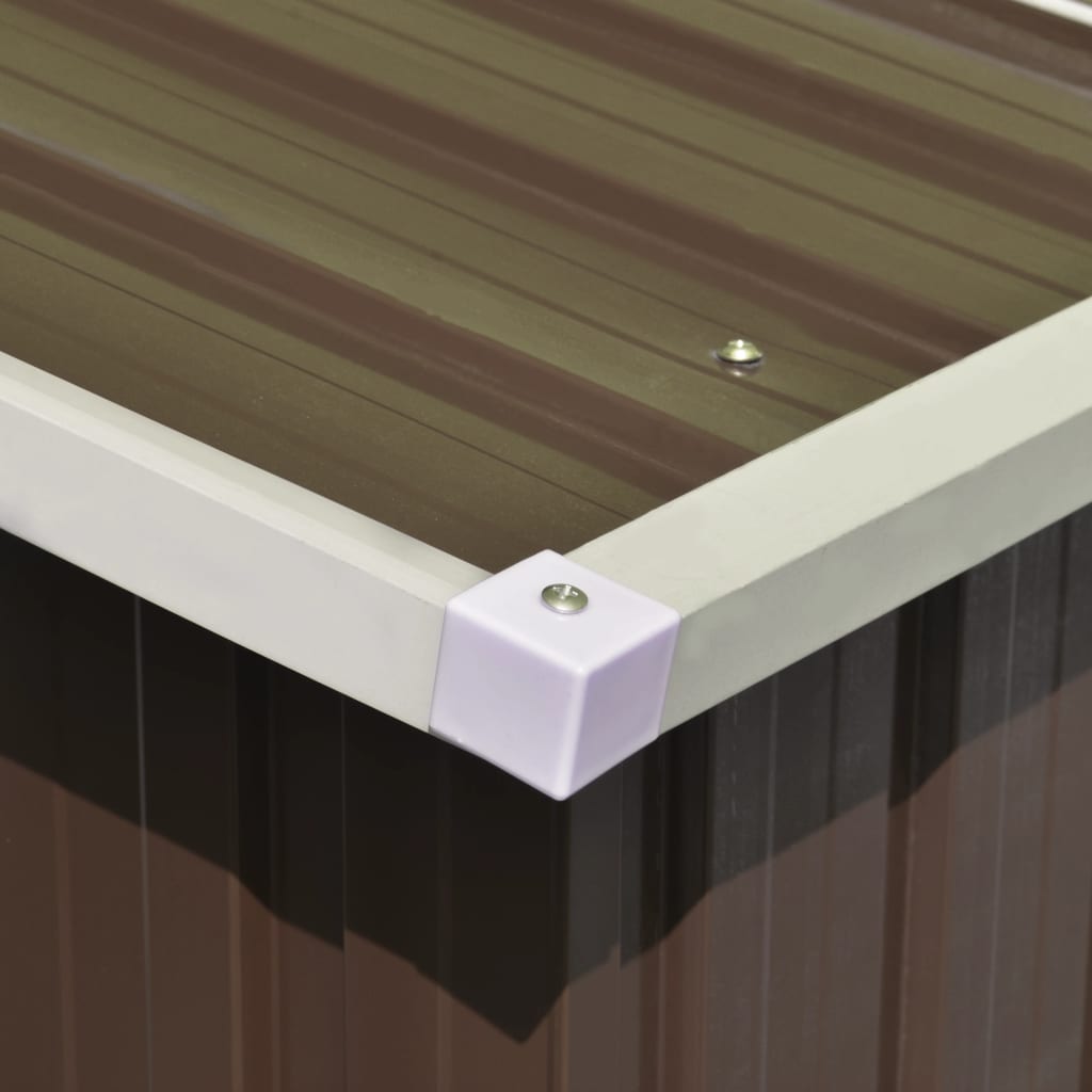 Garden Shed Brown 101.2x389.8x71.3 Galvanized steel