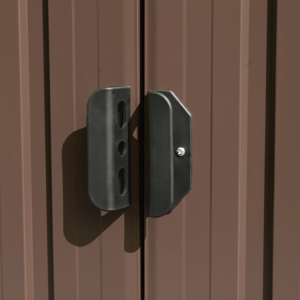 Garden Shed Brown 101.2x389.8x71.3 Galvanized steel