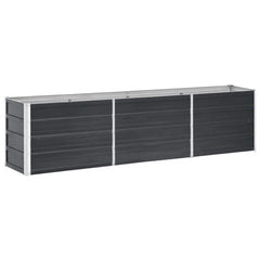 Raised Bed Anthracite Galvanized steel 94.5x15.7x17.7 in Durable
