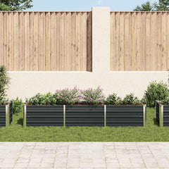 Raised Bed Anthracite Galvanized steel 94.5x15.7x17.7 in Durable