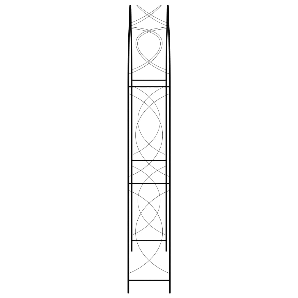 Garden Arch Black 59.1x13.4x94.5 Iron