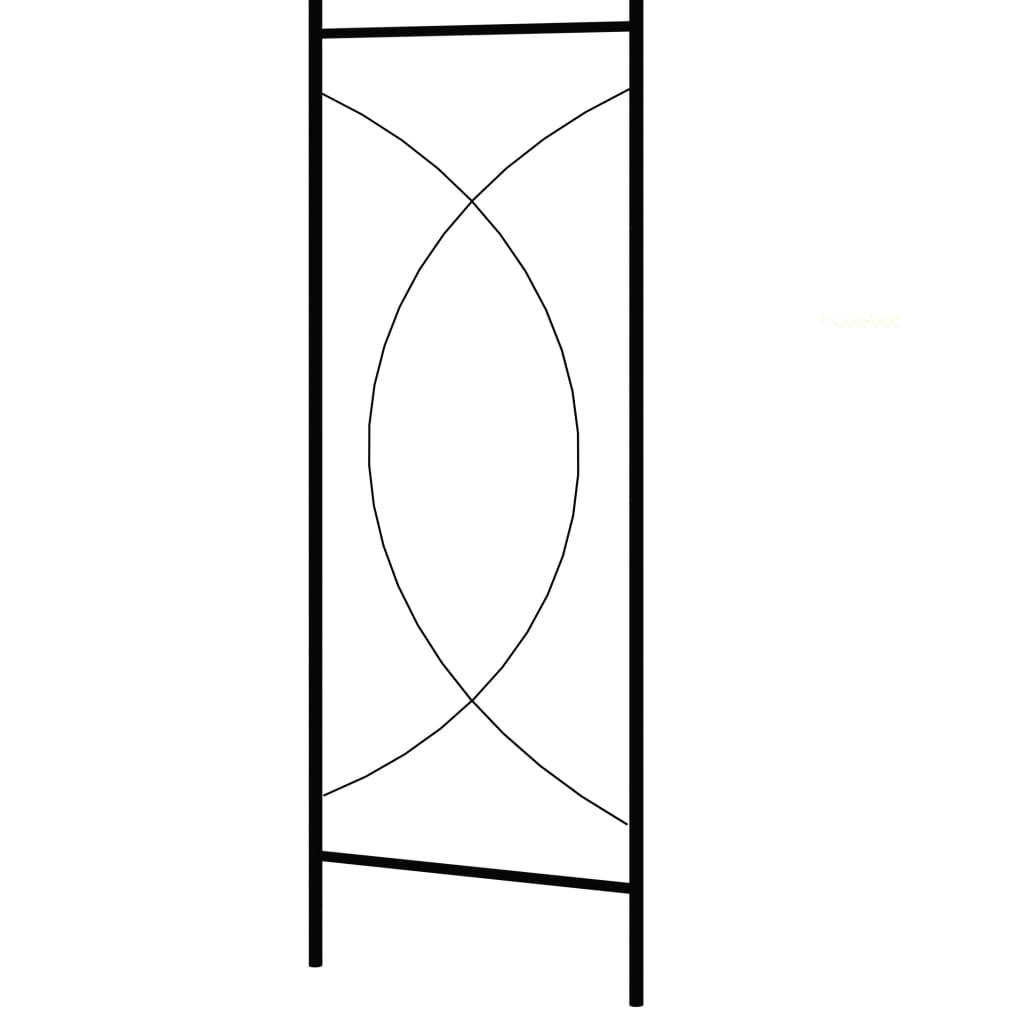 Garden Arch Black 59.1x13.4x94.5 Iron