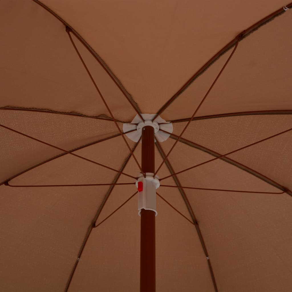 Garden Parasol with Steel Pole 94.5 Taupe