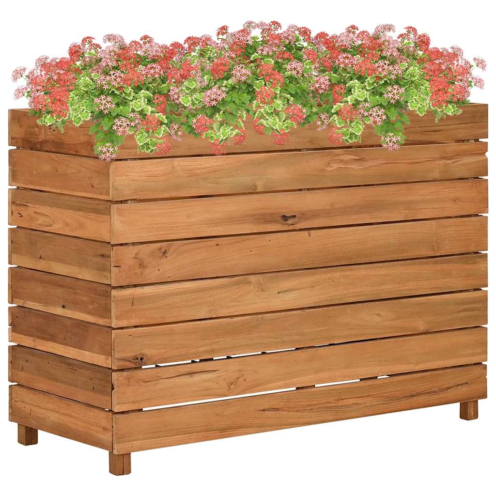 Raised Bed Natural wood Recycled teak wood, steel Large
