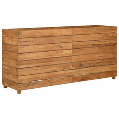 Raised Bed Natural wood Recycled teak wood and steel