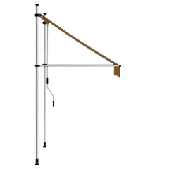 Manual Retractable Awning 39.4 Orange and White Stripes