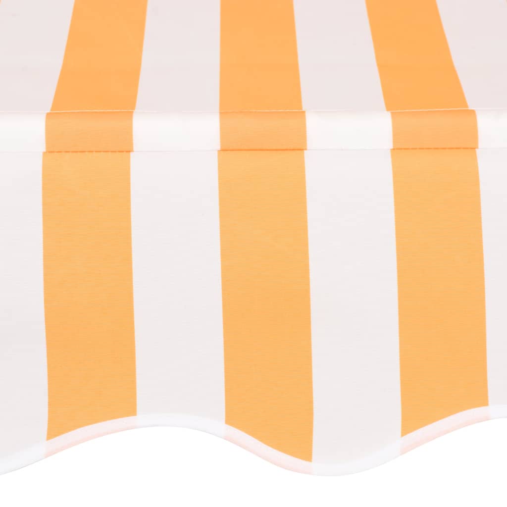 Manual Retractable Awning 39.4 Orange and White Stripes