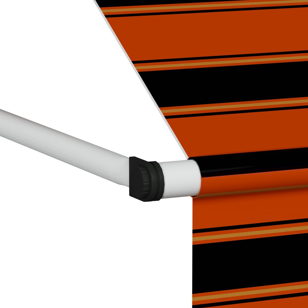 Manual Retractable Awning 59.1 Orange and Brown
