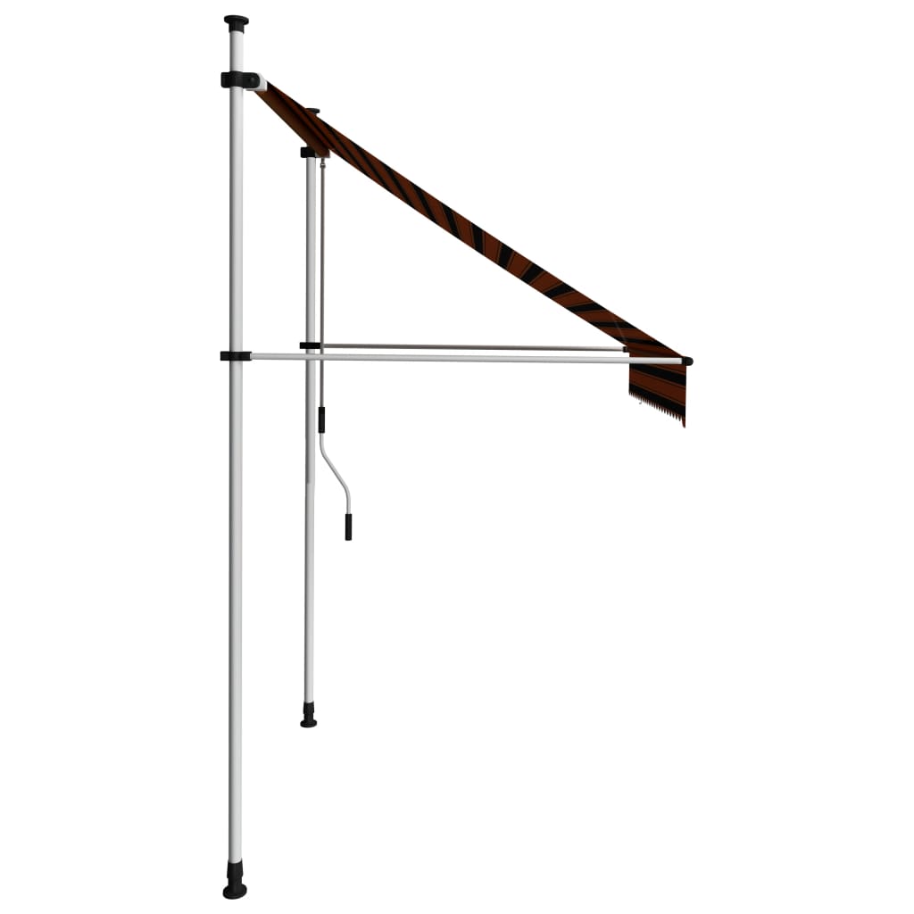Manual Retractable Awning 78.7 Orange and Brown