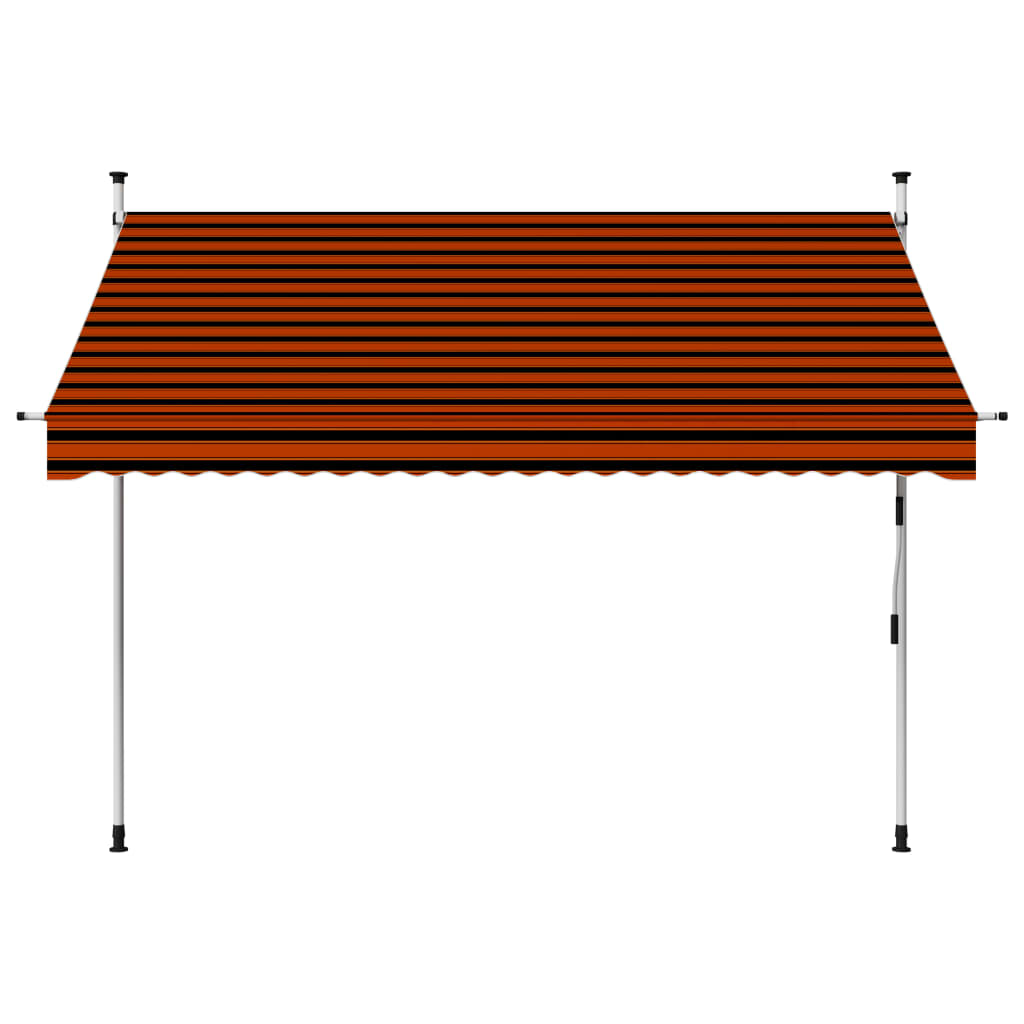 Manual Retractable Awning 98.4 Orange and Brown