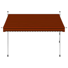 Manual Retractable Awning 98.4 Orange and Brown