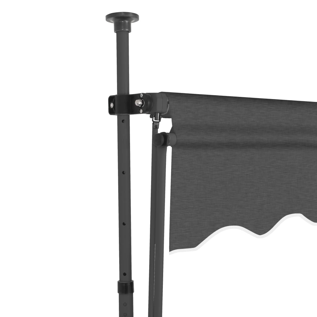 Manual Retractable Awning with LED 78.7 Anthracite