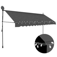Manual Retractable Awning with LED 157.5 Anthracite