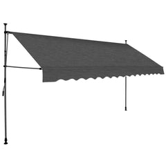 Manual Retractable Awning with LED 157.5 Anthracite