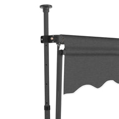 Manual Retractable Awning with LED 157.5 Anthracite