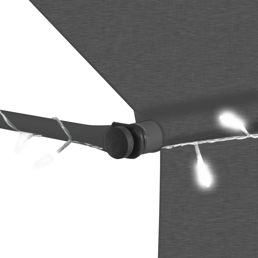 Manual Retractable Awning with LED 157.5 Anthracite