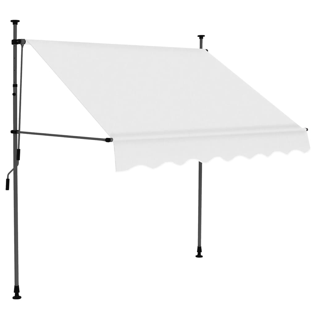 Manual Retractable Awning with LED 59.1 Cream