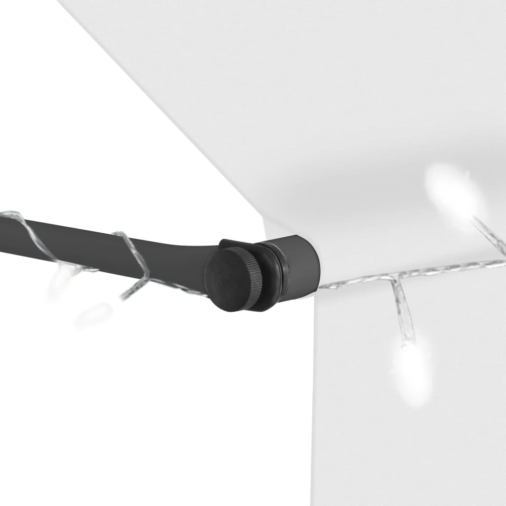 Manual Retractable Awning with LED 59.1 Cream