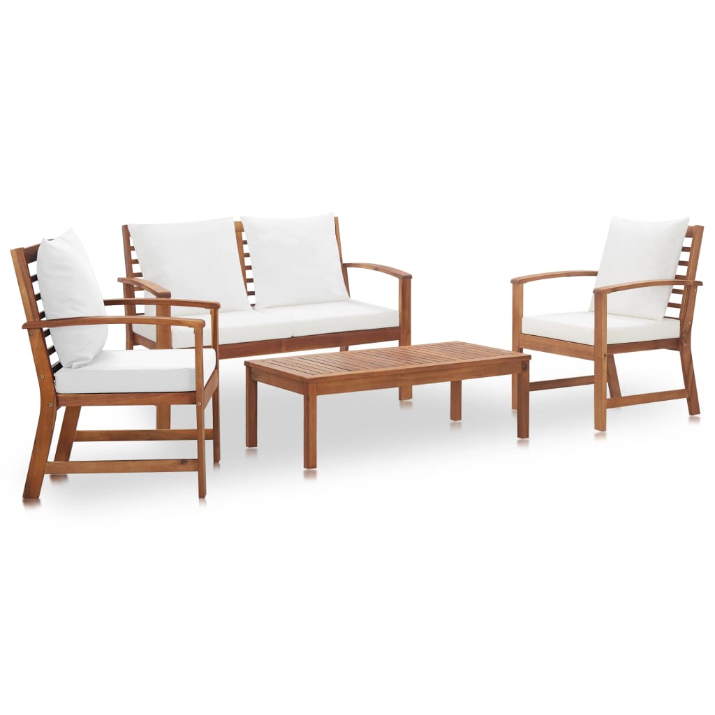 Garden Sofa Set Warm Brown Solid Acacia wood Medium Durable