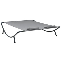 Sun Lounger Anthracite 100% Polyester, Powder-Coated Steel Double