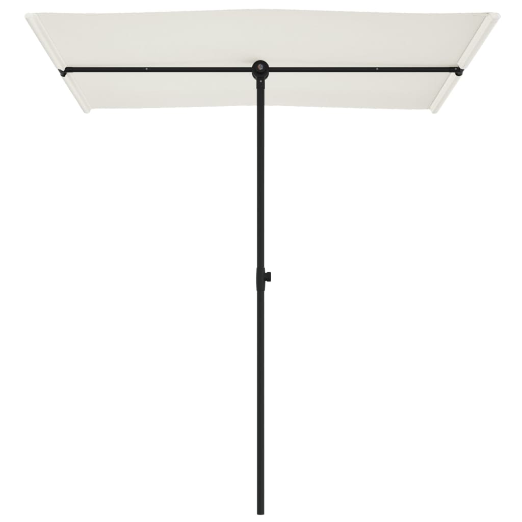 Sand white Bostome garden cantilever parasol with aluminum pole, 70.9x43.3 inches.