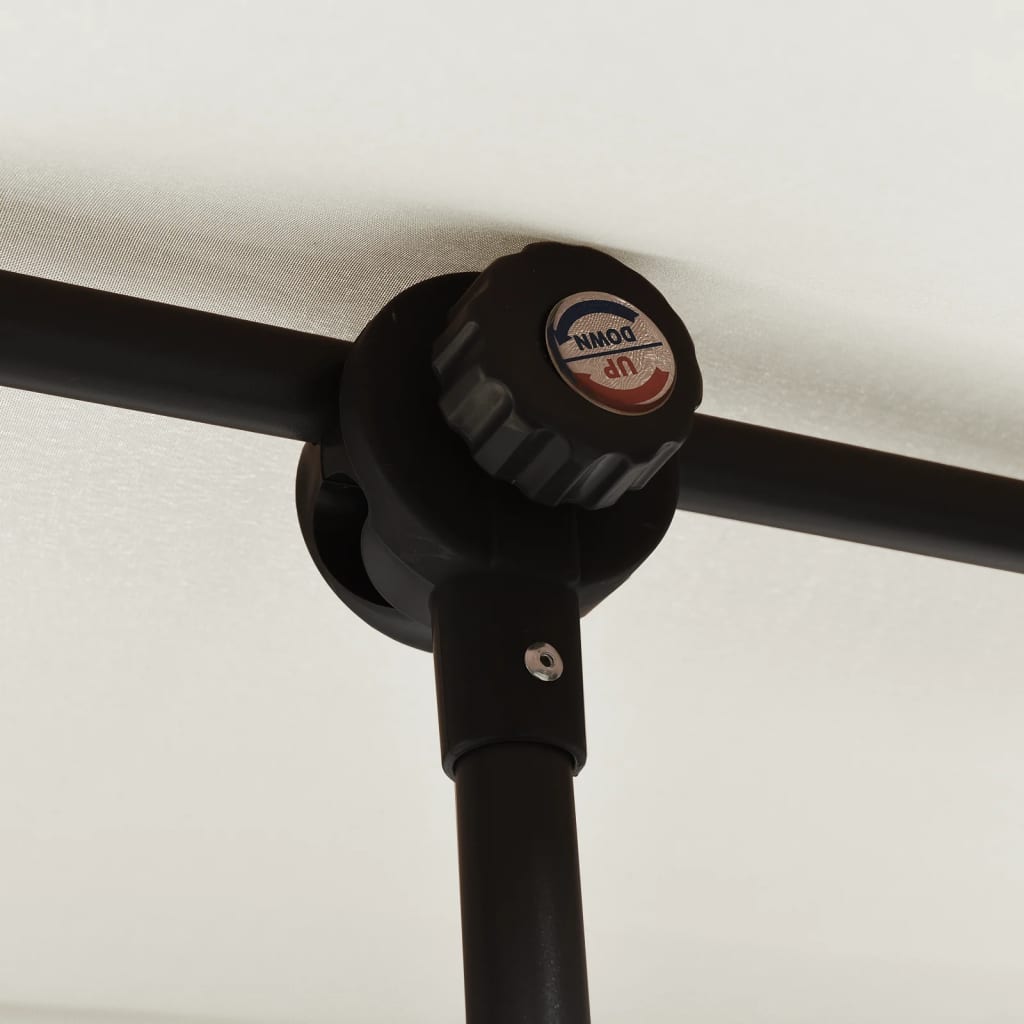 Sand white Bostome garden cantilever parasol with aluminum pole, 70.9x43.3 inches.