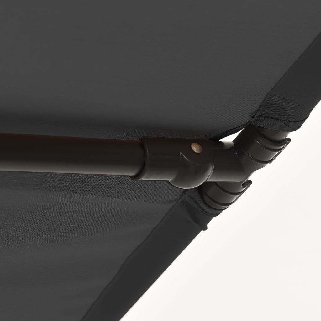 Garden Parasol with Aluminum Pole 70.9x43.3 Anthracite