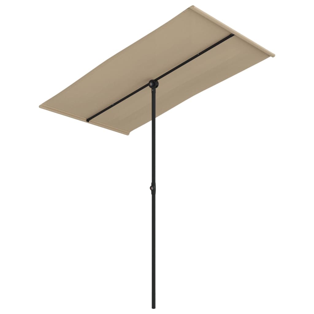 Garden Parasol with Aluminum Pole 70.9x43.3 Taupe