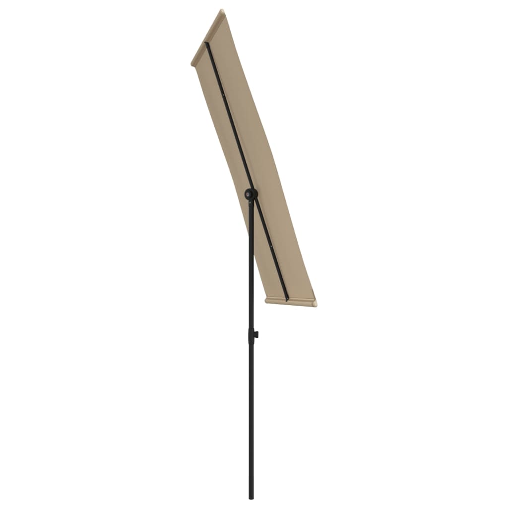 Garden Parasol with Aluminum Pole 70.9x43.3 Taupe