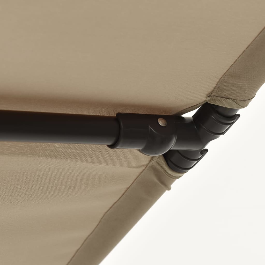 Garden Parasol with Aluminum Pole 70.9x43.3 Taupe